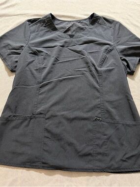 Cherokee Infinity Women’s XL Gray Stretch Scrub Top Nurse Medical Uniform